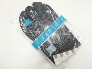 未使用品　黒足袋(25センチ・4枚コハゼ)